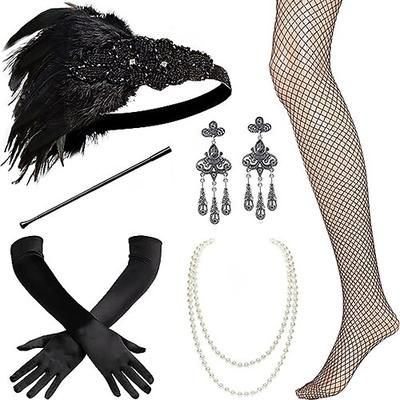 Anni 1920 Il grande Gatsby Abiti Invitato al matrimonio Costume Per donna Ricevimento di nozze Addio al Nubilato Guanti Altri Accessori Collana