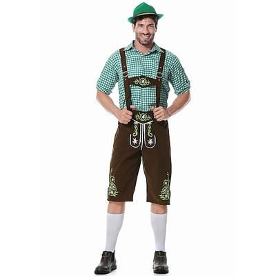 Oktoberfest Lederhosen Camicia Bavarese Bavarese Tedesco Prati Per uomo Panno in stile tradizionale