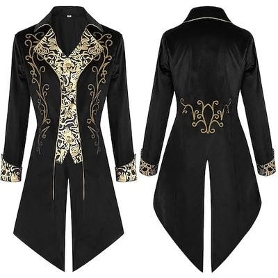 Cappotto medievale punk gotico steampunk giacca esterna principe dottore della peste nobiluomo vestito elegant costume dell'elfo Ebenezer Scrooge Natale reale carnevale steampunk festa mascherata