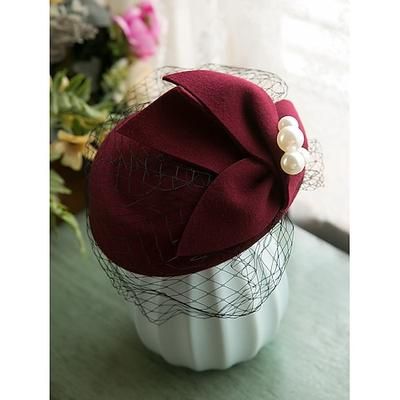 Elegante Retrò Vintage Cappello Fascinator affascinante Kate Middleton Costume Per donna Mascherata Festa / Sera Addio al Nubilato Adulti Cappello