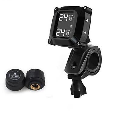 moto tpms sistema di allarme per il monitoraggio della temperatura dei pneumatici della pressione dei pneumatici del motore con 2 sensori esterni