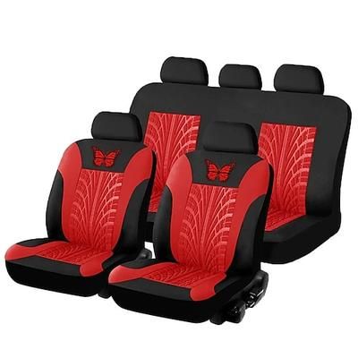 5 posti coprisedili per auto set completo coprisedili per auto completamente circondati interni auto lavabili traspiranti comodi coprisedili per auto ricamati con motivo a farfalla