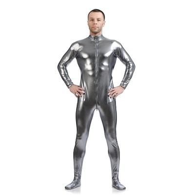 Costume di Carnevale Tuta Intera Tute Zentai Lucide Costume Cosplay Tuta di pelle Tinta unita Sesso Costume Sexy Per uomo Per donna Costume per Halloween Adulti