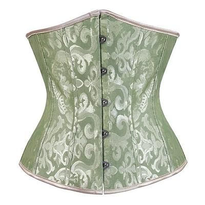 Rococò Punk Gotico Medievale Biancheria intima Sottobusto Bustino 14 ossa di plastica Costume Per donna Matrimonio Ospite di nozze Adulti Corsetto
