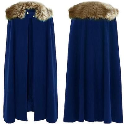 Retrò Vintage Medievale Mantello Mascherata Normale Principe Vichingo Aristocratico Costume Per uomo Vichingo Carnevale Capodanno Mascherata Evento / Festa Adulti Mantello Autunno Inverno