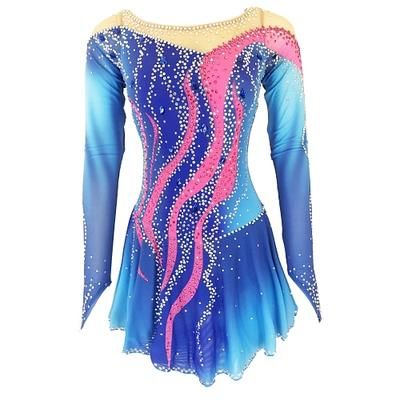Vestito da pattinaggio artistico Per donna Da ragazza Pattinaggio sul ghiaccio Vestiti Completi Rosa baby Lilla Bianco / Bianco Scollatura posteriore Elastene Elevata elasticità Addestramento Vestiti