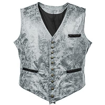 Rococò Barocco Vittoriano Gilet Cowboy del West Tinta unica Costume Per uomo Carnevale Carnevale Evento / Festa Addio al Nubilato Adulti Gilet Primavera Autunno Inverno