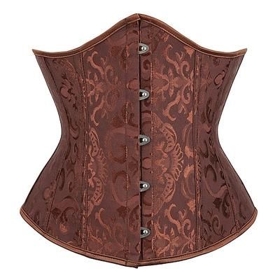 Rococò Punk Gotico Medievale Corsetto Overbust Biancheria intima Bustino 14 ossa di plastica Costume Per donna Reale Matrimonio Ospite di nozze Adulti Corsetto