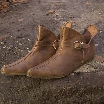 Vintage Medievale Rinascimento Scarpe Stivali jazz piatti Scarpe da Ballo Pirata Vichingo Ranger Elfico Tinta unita Costume Per uomo Per donna Unisex Celtico Costumi da pirata Fantasia Halloween