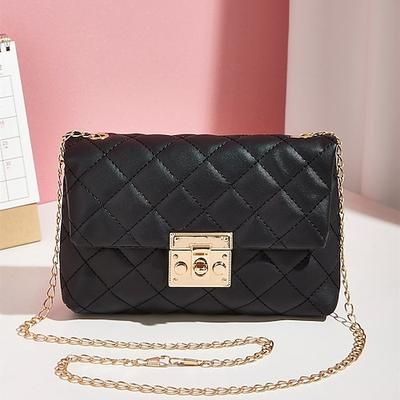 Per donna Borsetta Borsa a tracolla Sacchetto del telefono mobile pelle sintetica Ufficio Giornaliero Fibbia Regolabile Massima capacità Impermeabile Tinta unica Nero Bianco Beige