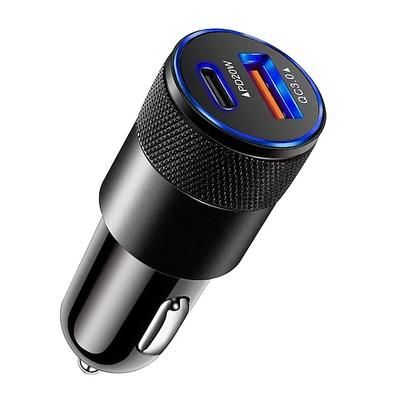 Caricabatteria da auto con cavo 38 W Potenza di uscita 2 Porto Caricatore per auto Stazione di ricarica multi USB Leggero Universali per più dispositivi Per Universale Cellulari iMac