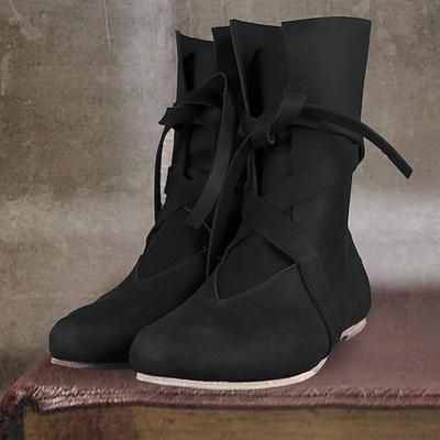 Retrò Vintage Medievale Rinascimento Scarpe Stivali jazz piatti Scarpe da Ballo Pirata Vichingo Ranger Elfico Costume Per uomo Per donna Unisex Celtico Costumi da pirata Halloween Mascherata Festa