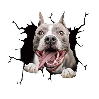 adesivo per auto auto lunotto posteriore cucciolo vetrofanie rotte elettrostatico simulazione 3d bulldog francese adesivi per auto decalcomanie in vinile