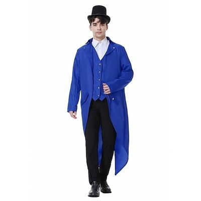 Vittoriano Medievale Steampunk Cappotto Giacca Frac Gentiluomo Costume Per uomo Ragazzi Halloween Carnevale Mascherata Feste Carnevale di Venezia Bambini Adulti Cappotto