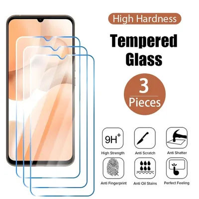 3Pcs Full Cover Tempered Glass For Realme C2 C3 C3i C11 C12 C15 C17 C20 C20A C21 C21Y C25 C25Y C30 C31 C33 C35 Screen Protector