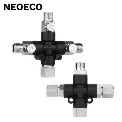 3-Way Airbrush Air Hose Adapters Splitter Manifold Airbrush Accessories Multi Use Airbrush Fittings 1/8" with Adjust Knob Valve