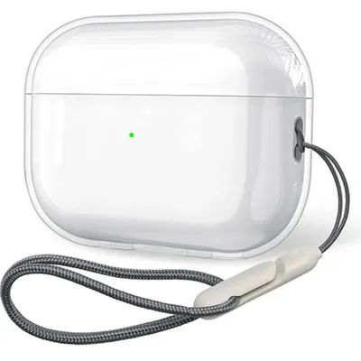 Clear Soft TPU Earphone Case with Lanyard Strap for Airpods Pro 2 2022 2nd Generation Air Pods 3 2 1 4 2024 Cover Accessories