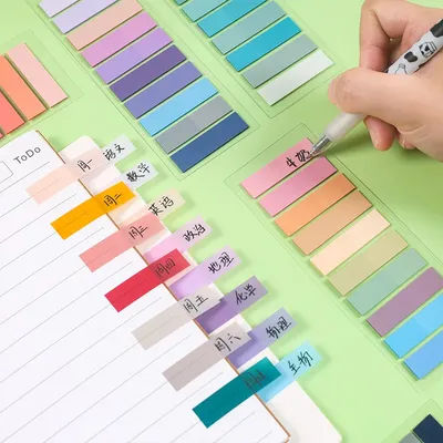 200PCS Morandi index color small size self-adhesive label stickers ins style student name stickers office furniture note sticker