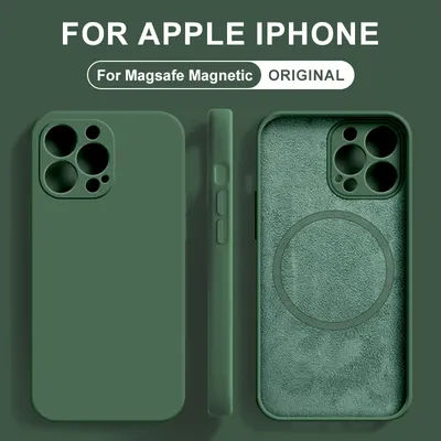 For Magsafe Magnetic Liquid Silicone Cases For Apple iPhone 15 14 13 11 12 Pro Max Mini XR XS Max 8
