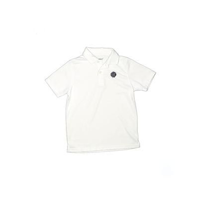 Green Grasshopper Short Sleeve Polo Shirt: Ivory Tops - Kids Boy's Size X-Small