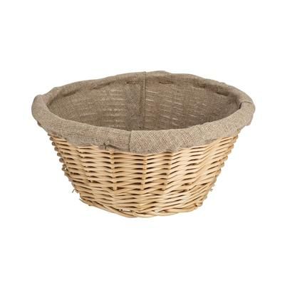 Matfer Bourgeat 118513 11 1/2" Banneton Round Dough Proofing Basket - Wicker, Beige