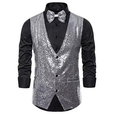 Retrò Vintage Anni 1920 Gilet Papillon Il grande Gatsby Gentiluomo Slim Fit Costume Per uomo Mascherata Evento / Festa Affari / Cerimonia / Matrimonio Addio al Nubilato Adulti Gilet Fiocco