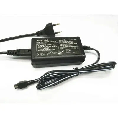 AC-L200 Power Adapter Charger for Sony Handycam DCR-HC21, DCR-HC26, DCR-HC28, DCR-HC30, DCR-HC32, DCR-HC36, DCR-HC38, DCR-HC42