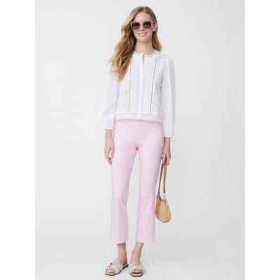 J.McLaughlin Women's Ivy Pants in Cabana Gingham Light Pink/White, Size 4 | Nylon/Spandex