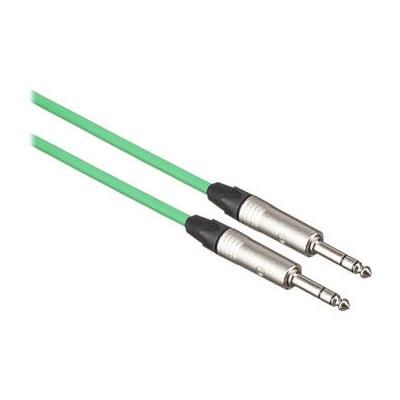 Canare Star Quad 1/4" TRS Male to 1/4" TRS Male Cable (Green, 15') CATRSM015GRN