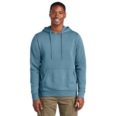 District DT2200 Wash Fleece Hoodie in Dusk Blue size 4XL | Cotton/Polyester Blend