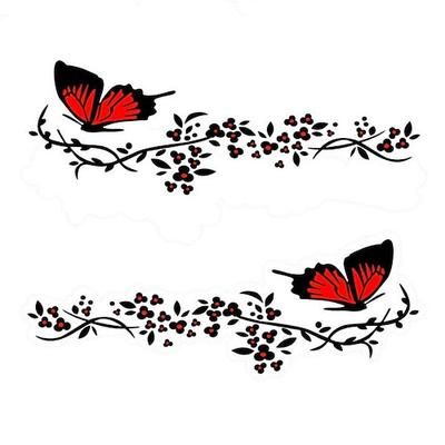 Adesivo Car Sticker Delysia King Butterfly Riflettente - Rimovibile Impermeabile Decorativo a Forma di Fiore per Auto