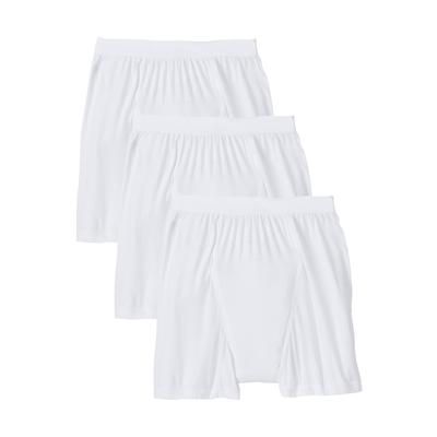 Men's Big & Tall Leakproof Boxers, 3-pack by KingSize in White (Size 9XL)