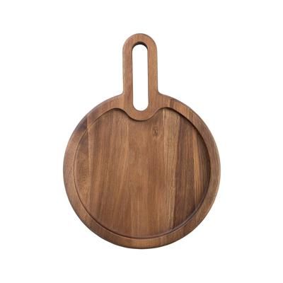 Tablecraft 11525 10" Round Serving Paddle - Acacia Wood, Brown