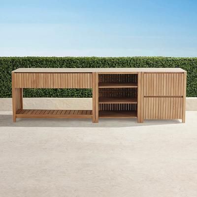 Madura Outdoor Kitchen Tailored Furniture Cover - Individual, Two Drawer Cabinet, Sand - Frontgate