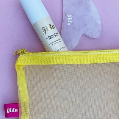 Six Gldn Gua Sha Rose Quartz Facial Tool & Nourishing Face Oil