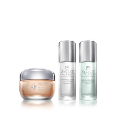 Secret Collagen Intensive Collagen Cell Rejuvenating Set - Thermal Mask, Day Cream, & Night Cream - Retinol & Collagen