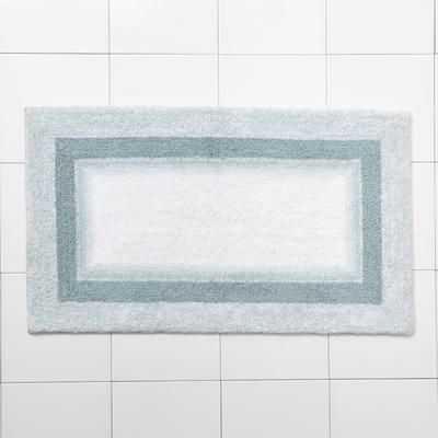 Wide Width Amore Ombre Bath Rug by BrylaneHome in Seafoam (Size 17" W 24" L)