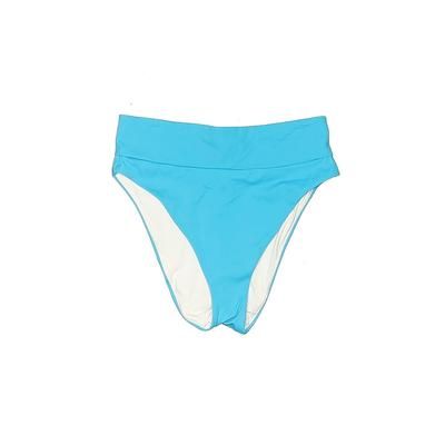 MeUndies Swimsuit Bottoms: Blue Color Block Swimwear - Women's Size Medium