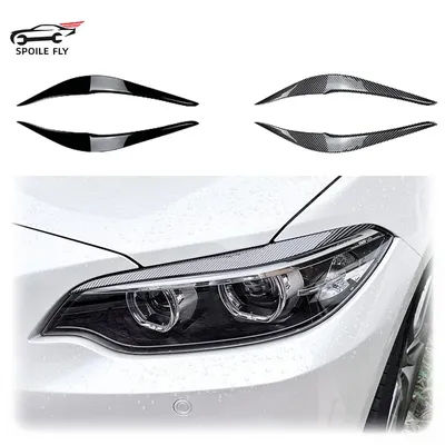 2015 à 2019 pour BMW série 2 F22 F23 220i 228i 230i M235i M240i voiture mal phare sourcils paupière couverture 3D autocollants par ABS