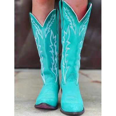 Anni '70 Scarpe Stivali western Punta tonda Hippie Cowboy Costume Per donna Costume di Carnevale Mascherata Festa / Sera Addio al Nubilato Parata dell'Orgoglio Adulti Scarpe