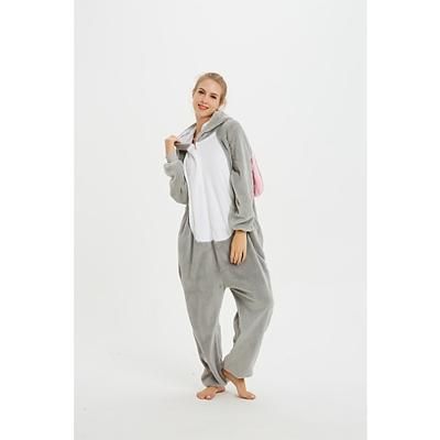 Costume da band di animali Pigiama Kigurumi Costume di fantasia Pigiami e camicie da notte Fantasia animale Coniglio Coniglietto Caldo Costume Divertente Comodo Bambini Adulti Unisex Uomini e Donne