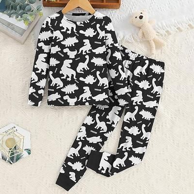 Da ragazzo 3D Babbo Natale Calcio Pigiama di Natale Set di Natale Set pigiama Manica lunga Stampa 3D Autunno Inverno Attivo Fantastico Giornaliero Bambino 3-12 anni Girocollo Interni Casual Al coperto