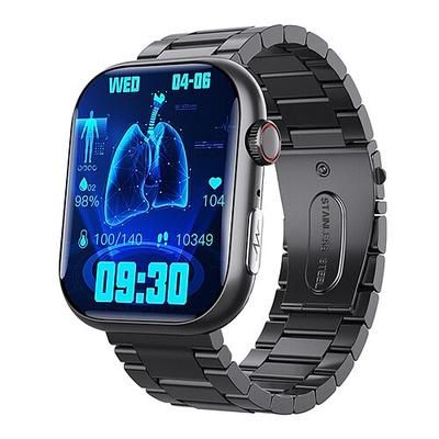 f100 smart watch chiamata bluetooth schermo grande da 2.1 pollici ecg hrv 24 ore monitor di salute della frequenza cardiaca sos uomo donna smartwatch