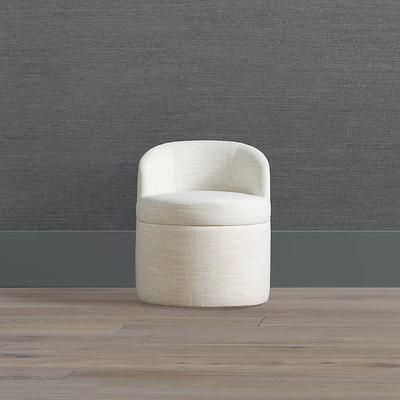 Betty Vanity Stool - Eggshell Crypton Nomad Performance Fabric - Frontgate
