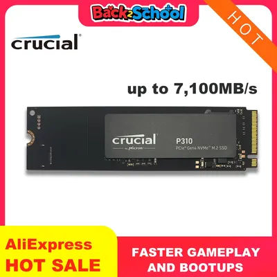Crucial P310 1TB 2TB 2280 PCIe Gen4 3D NAND NVMe M.2 SSD–Up to 7,100 MB/s,Internal Solid State Drive (PC)(OEM PACKAGE)