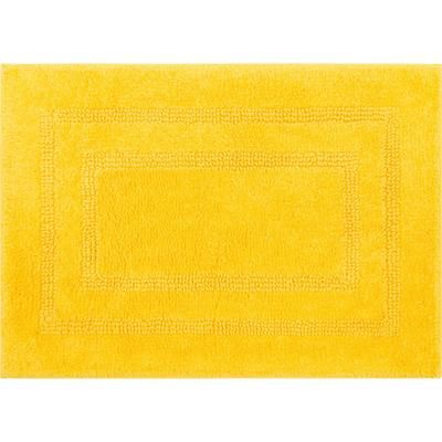 Wide Width Cotton Reversible Bath Rug by Mohawk Home in Fiesta Yellow (Size 17" W 24" L)
