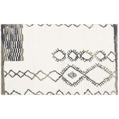 Wide Width Sahara Bath Rug by Mohawk Home in Grey (Size 21" W 34" L)