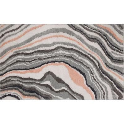 Wide Width Serpentine Bath Rug by Mohawk Home in Blush (Size 24" W 60" L)