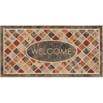 Ornamental Mineral Stone Door Mat by Mohawk Home in Chestnut