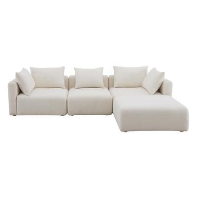 Hangover Cream Boucle 4-Piece Modular Sectional – TOV Furniture TOV-L68787-SEC